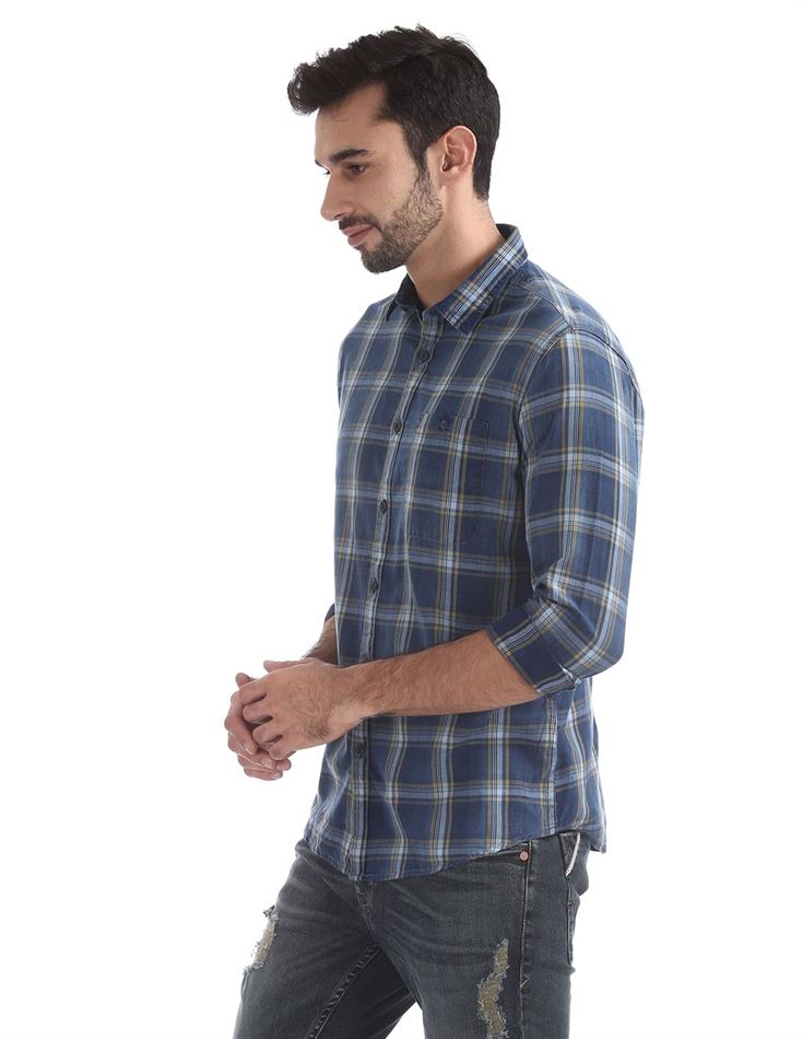 Ed Hardy Men Casual Wear Checkered Shirt